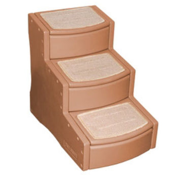 A close up image of a three step dog stair Pet Gear Easy Step III, Cocoas