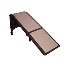 a full view image of a Chocolate PetGear  Extra-Wide Dog Ramp with SupertraX with white backround