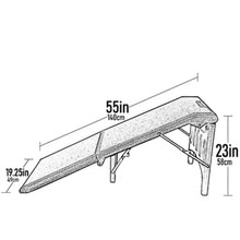 an image of dimensions of the Extra-Wide Dog Ramp with SupertraX