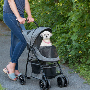Pet Gear, Happy Trails Dog Stroller, Dark Platinum - Cap. 20 lbs.