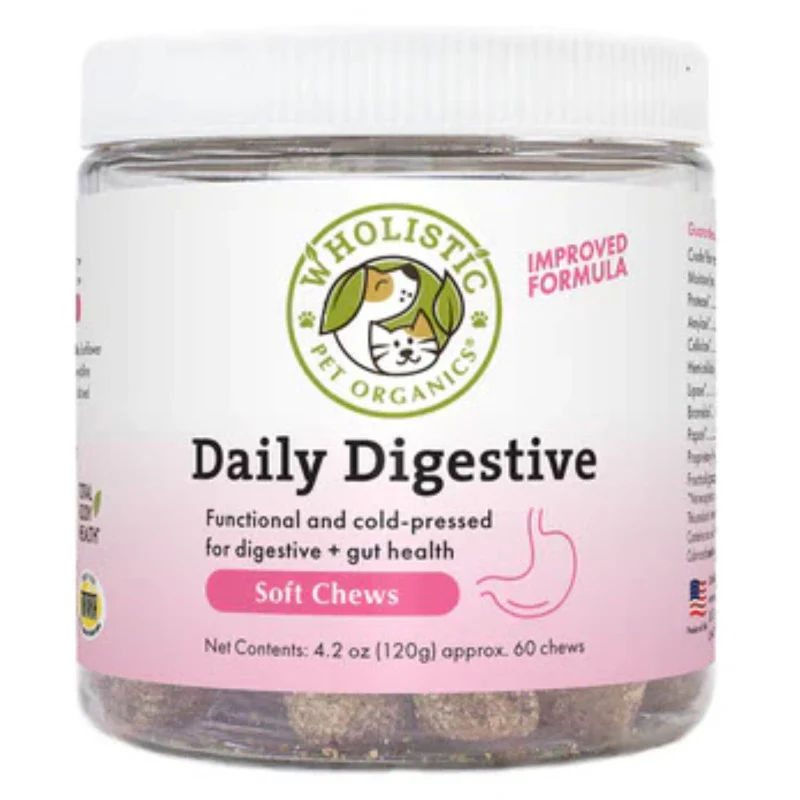 Wholistic Pet Organics, Daily Digestive Soft Chews (FORMERLY DIGEST ALL PLUS™) Questions & Answers