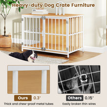 40 Inch Dog Crate Furniture Dog Kennel with Dual Lockable Double Doors