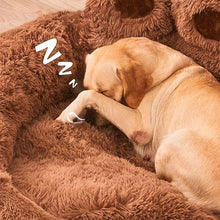 Big Paw Plush Pet Sofa Bed – Washable Dog & Cat Bed with Calming Raised Edges (Small to XL)