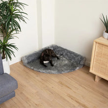 Paw Brands PupRug™ Space Saver Memory Foam Corner Dog Bed,  Charcoal Grey