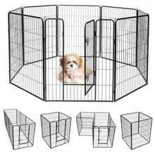 8 Metal Panel Heavy Duty Pet Playpen Dog Fence with Door