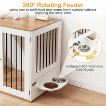 31.5” Dog Crate Furniture Wooden Dog Kennel with Double Lock Doors