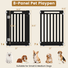 8-Panel Dog Playpen 31.5" Height Indoor Outdoor HDPE