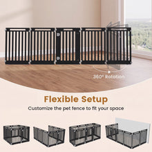 16-Panel Dog Playpen 31.5" Height Indoor Outdoor Pet Gate