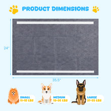 35.5" x 24" Charcoal Dog Pee Pads 6-Layer for Dogs