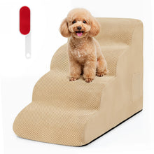 4-Tier Foam Dog Steps with Non-Slip Surface & Washable Cover