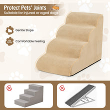 4-Tier Foam Dog Steps with Non-Slip Surface & Washable Cover