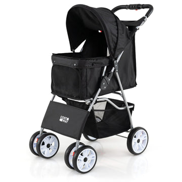 4 Wheel Pet Stroller for Small Dogs up to 33 LBS