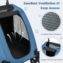 4 Wheels Extra Large Dog Stroller Foldable Pet Stroller with Dual Entry