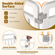 6-Panel Tall Dog Playpen Foldable Pet Fence with Locking Door-White