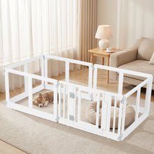 Clear Plastic Dog Playpen with Door - 8 Panel