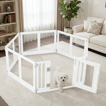 Clear Plastic Dog Playpen with Door - 8 Panel