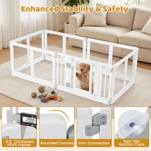 Clear Plastic Dog Playpen with Door - 8 Panel