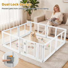 Clear Plastic Dog Playpen with Door - 8 Panel