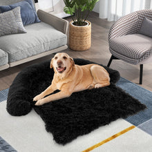 Plush Calming Dog Couch Bed with Anti-Slip Bottom