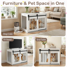 Dog Crate Furniture Heavy Duty Dog Kennel with Sliding Barn Door