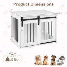 Dog Crate Furniture Heavy Duty Dog Kennel with Sliding Barn Door