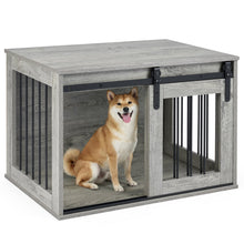 Dog Crate Furniture Heavy Duty Dog Kennel with Sliding Barn Door