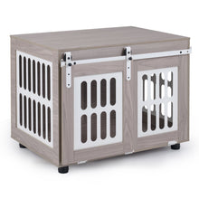 Dog Crate Furniture with Sliding Barn Door for Small Medium Dogs