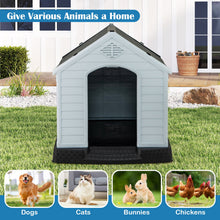 Dog House for Small Dogs Waterproof Plastic with Elevated Floor