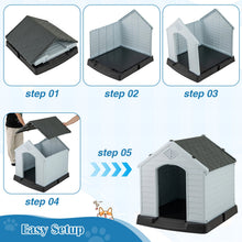 Dog House for Small Dogs Waterproof Plastic with Elevated Floor