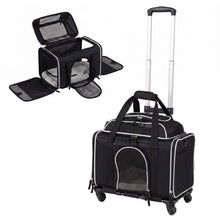 Rolling Pet Carrier with Wheels for Cats and Small Dogs
