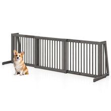 Adjustable 3-Panel Wood Pet Gate - Foldable Dog Fence
