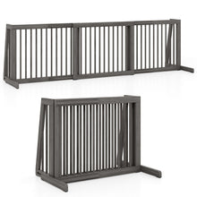 Adjustable 3-Panel Wood Pet Gate - Foldable Dog Fence