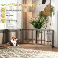 Adjustable 3-Panel Wood Pet Gate - Foldable Dog Fence