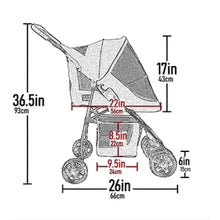 a side view dimension of the stroller