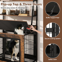 Industrial Dog Kennel Dog Crate Furniture with Storage Shelves