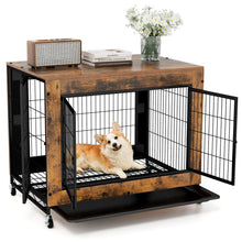 Industrial Dog Kennel with Flip-up Top 3 Lockable Doors and Removable Tray