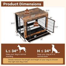 Industrial Dog Kennel with Flip-up Top 3 Lockable Doors and Removable Tray