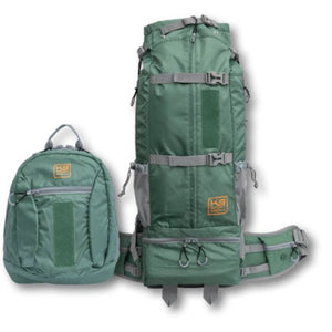 a set a a green small and large dog backpack carrier with side pockets 
