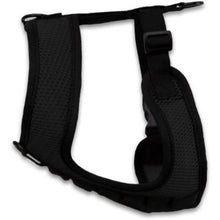 side view image of a black dog harness