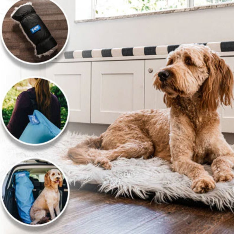 PupRug™ Portable Orthopedic Dog Bed, Grey