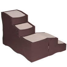 Full close up view of Pet Gear Easy Step Bed Stair, Chocolate