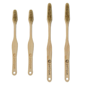 two pairs of bamboo toothbrush for dogs