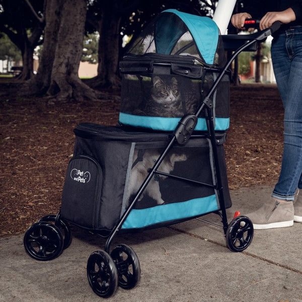 Double decker pet stroller best sale