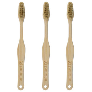 Three set of a bamboo tooth brush for dogs 