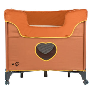 Front view image of a Brown Lounge Dog Bed, Lion's Den