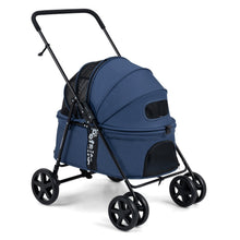 Foldable Pet Stroller for Small to Medium Dogs with Brake