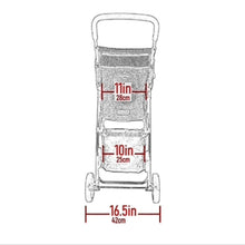 an image of the dimension of the stroller's back
