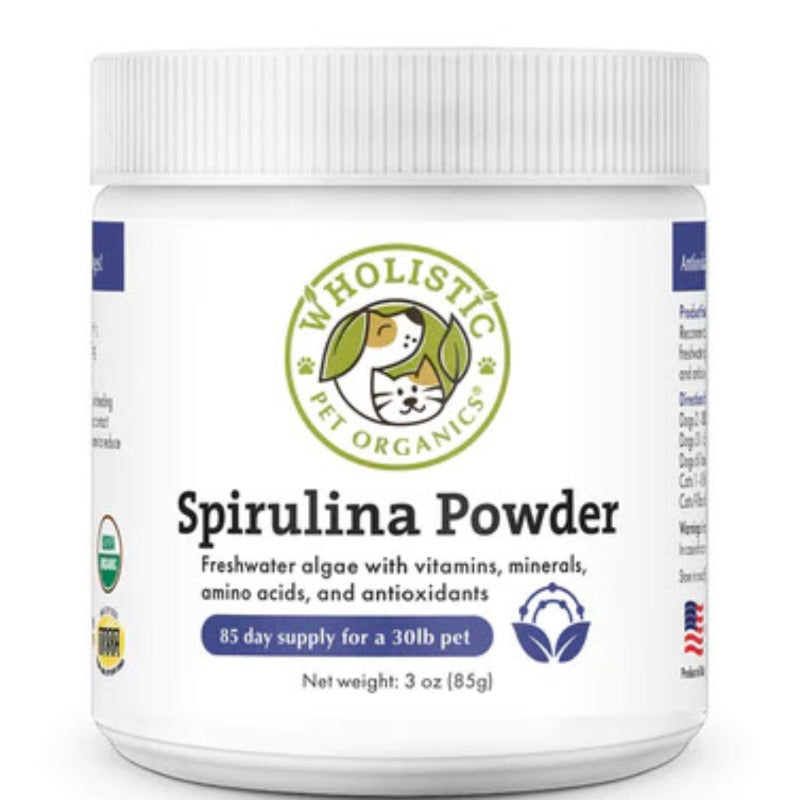 front picture of SPIRULINA Powder in 85g bottle