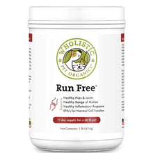 Front picture of RUN FREE™ 454g bottle. 