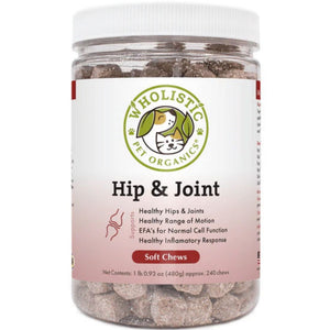 front picture of Wholistic Pet Organics , Hip & joint Soft Chew (FORMERLY RUN FREE™) in 240 chews bottle